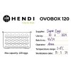 Pojemnik na jajka 8 tacek na 120 jaj OVOBOX 18 l 355 x 325 x 200 mm